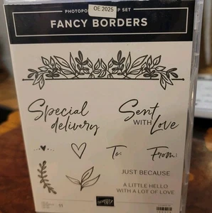 Stampin Up Fancy Borders Photopolymer Stempel & Koordinatenstanzen 165379 EUC  - Bild 1 von 3