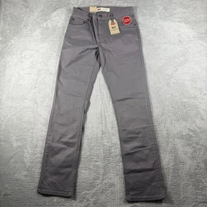 Levis 511 Pants Boys 16 Regular 28x28 Gray Slim Stretch Chino Super Soft Cotton - Picture 1 of 16