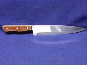 Vintage Chef's Knife 9 inch Blade 14 inch Length Wood Handle Japan or USA - Picture 1 of 7