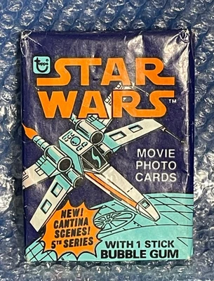 1977 Topps Star Wars 5th Series Cards Pack-Fresh Lot w/ Wrapper C-3PO R2-D2 - Image 1 of 4