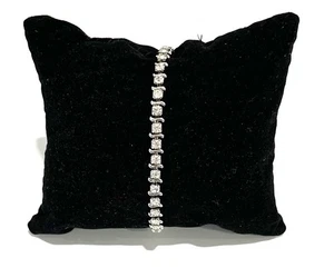 Modeschmuck Armband, Muster, simulierter Diamanten, 18 cm lang, 4 mm breit. - Bild 1 von 2