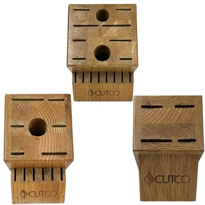 Cutco Homemaker 18 13 4 槽刀块牛排槽蜂蜜橡木美国 — 第 1/4 张图片