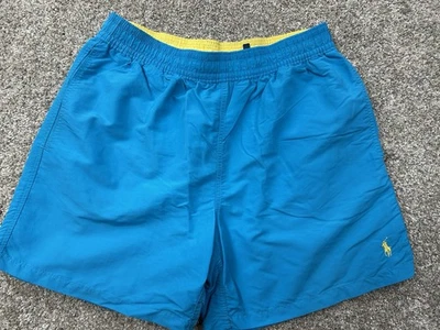 Traje de baño Polo Ralph Lauren para hombre talla L azul amarillo falta forro Foto 1 de 4