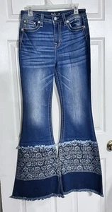 Miss Me High Rise Jeans 29 Flare Leg Design BEAUTIFUL!! - Picture 1 of 10