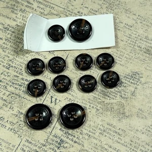 Hart Schaffner Marx Ersatzknöpfe 12er Set Kunststoff braun Blazer Sakko - Bild 1 von 5