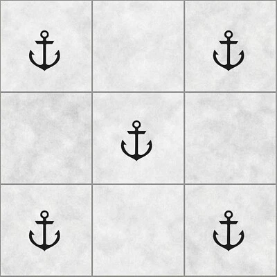 Anchor Tile Stickers Decals | Bathroom Toilet Kitchen - image 1 of 3