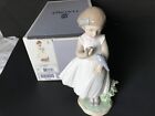 Lladro Girl With A Bird On Her Arm 8 In. Tall Very Rare With Box. Free Shipping