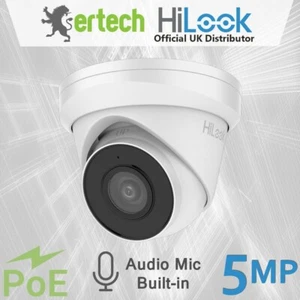 Cámara de red torreta IP HiLook IPC-T250H-MU 5MP con micrófono incorporado de Hikvision - Imagen 1 de 5