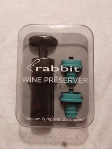 Rabbit Wine Preserver Vacuum Pump with 2 Stoppers Brand NEW - Picture 1 of 5