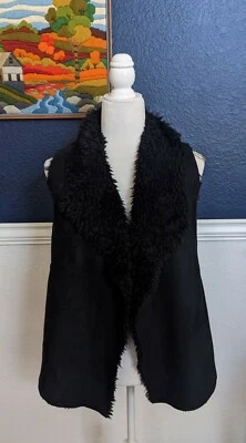 Chaleco Ella Moss Anthropologie imitación gamuza mullido forrado de piel sin mangas talla 12 grande Foto 1 de 4