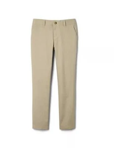 NEW Girls Plus Sz 20 1/2 Adjustable Waist Khaki Straight Leg Pants FRENCH TOAST - Picture 1 of 2