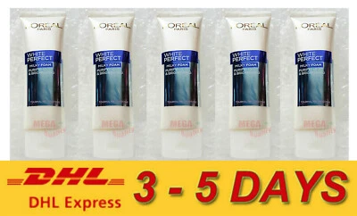 5 x 50g. LOREAL White Perfect Purifies and Brightens Transparent Rosy Milky Foam - Image 1 of 4