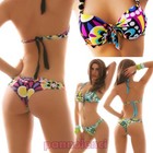 Bikini costume push up brasiliana due pezzi multicolor moda mare donna B2309