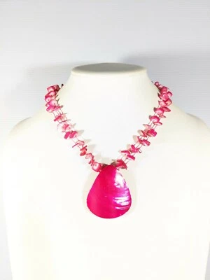 Collar Gargantilla Coldwater Creek Rosa Blanco Concha Chip Lágrima 16 pulgadas  Foto 1 de 4