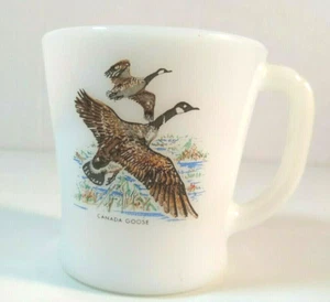 Fireking ovenware Milkglass Mug Canada Goose USA white coffee cup vintage geese* - Picture 1 of 8