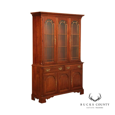 Pennsylvania House Chippendale Style Cherry China Cabinet Display Case Cover