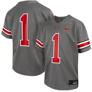 Nike Ohio State Buckeyes Youth Untouchable Football Jersey - #1 - Steel - Picture 1 of 1