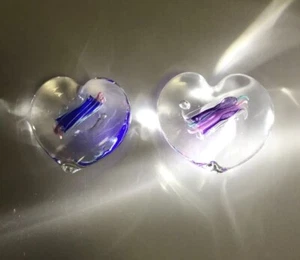 Vintage Schmidt & Rhea, Signed S/R 97;98 Heart Shape Two Paperweight, Mint ! - Picture 1 of 12