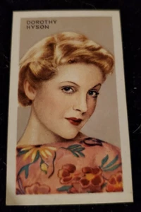 Tarjeta coleccionable de tabaco rara de colección 1935 STARS OF SCREEN ABD STAGE: DOROTHY HYSON - Imagen 1 de 2