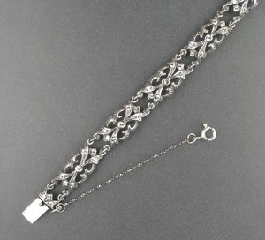 9901068 925er Silver Bracelet with Swarov. Stones L19, 5cm - Picture 1 of 1