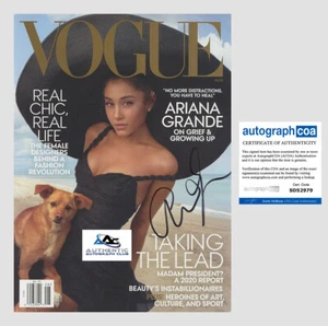 ARIANA GRANDE AUTOGRAPH SIGNED VOGUE MAGAZINE WICKED ACOA - Picture 1 of 1