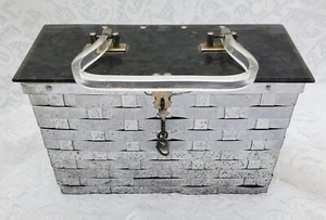 Vintage 1950's Dorset Rex Fifth Ave Lucite Woven Chrome ROCKABILLY Handbag Purse - Picture 1 of 11