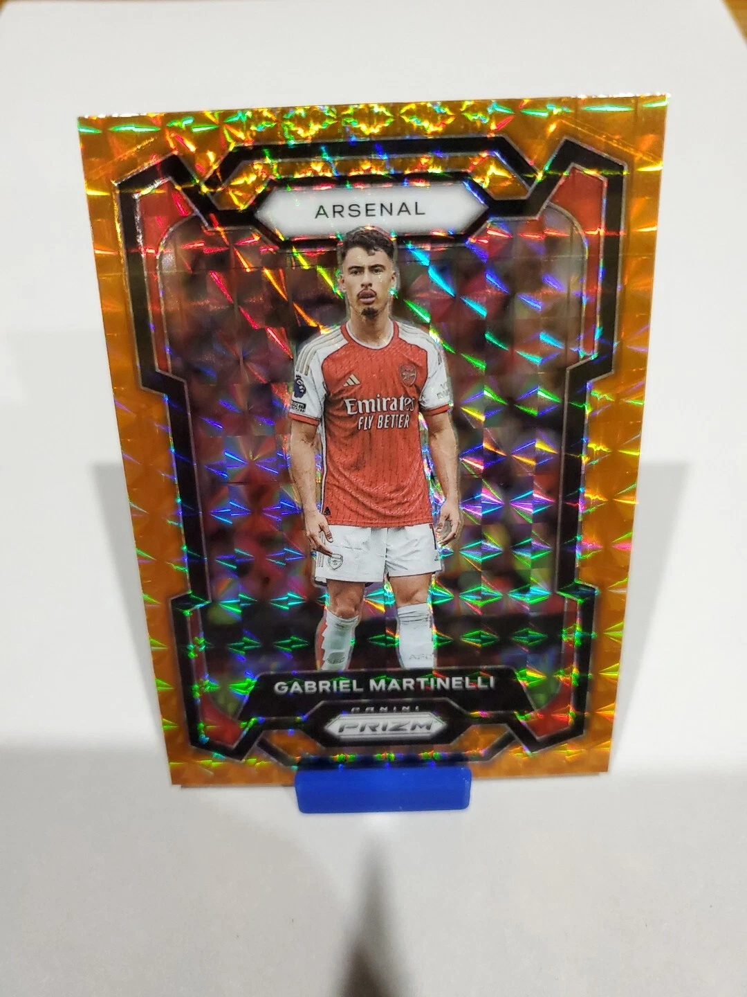 2023-24 Panini Prizm Premier league Gabriel Martinelli Arsenal Orange Mosaic #25
