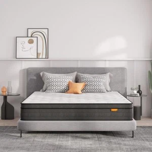 Sweetnight Pillow Top Mattress King 12" Medium Memory Foam Hybrid Innerspring - Picture 1 of 7