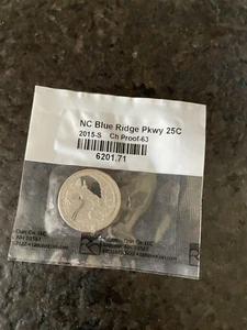 2015 S North Carolina BlueRidge Parkway Uncirculated 25C Quarter Littleton Coin - Picture 1 of 2
