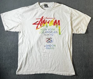 Stussy Vintage New York,LA,Tokyo,London,Paris T Shirt XL - Picture 1 of 8