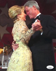 Hillary Clinton Signed Autograph 8x10 Photo w/ President Bill Clinton JSA COA - Picture 1 of 1