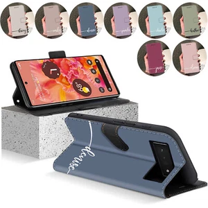 Personalized Name Leather Cover Wallet Case For Google Pixel 9 8 Pro 8A 7A 6A 5A - Picture 1 of 74