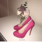 carvela suede bright pink high heels Size 4