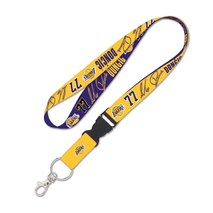 LUKA DONCIC LOS ANGELES LAKERS LANYARD KEYCHAIN DETACHABLE BUCKLE 1"W X 22"L - Image 1 of 1