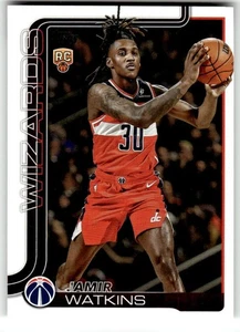 Tarjeta de novato Wizards 2025-26 Topps baloncesto insignia Jamir Watkins #244 RC - Imagen 1 de 2