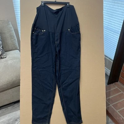 Oh mamma Maternity Jeans Womens 1X Medium wash Full Belly Panel NEW - Image 1 of 3