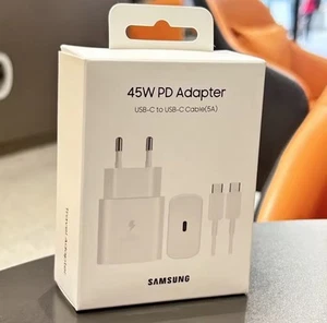 Caricabatteria Samsung 45W USB-C con Cavo - Bianco - Zdjęcie 1 z 3