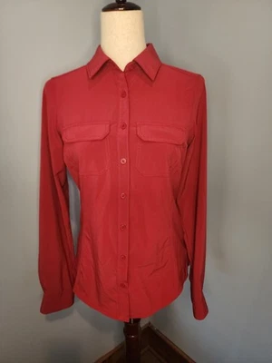 Camisa Columbia Mujer Pequeña Magenta Omni-Sombra Protección Solar - Manga Larga Foto 1 de 4