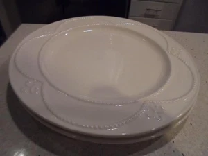2 Princess House Marbella white dinner plates mint condition low fast shipping! - Picture 1 of 3
