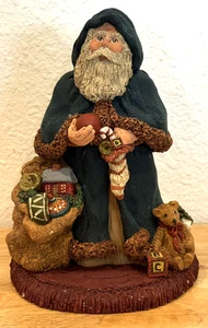 Vintage 1992 June McKenna signierte Weihnachtsfigur Santa & Toys PAP IV Flatback - Bild 1 von 9