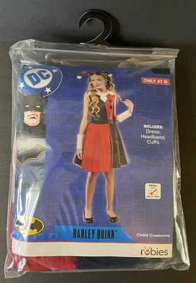 Harley Quinn Girls Tutu Costume, Small (6): Dress, Headband, Gauntlets NEW - Image 1 of 4