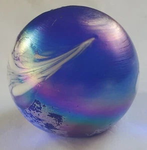 Vintage 1987 GEORGE GOOD Dark Cobalt Blue Paperweight City of Industry CA Taiwan - Picture 1 of 12