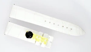 Jaeger LeCoultre Lederband Alligator weiß 17/16 für Dornschließe vintage  - Picture 1 of 2