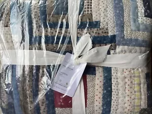 Pottery Barn Lassen Handcrafted Patchwork Quilt - Full/Queen F/Q - NEW - Picture 1 of 6