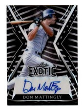 DON MATTINGLY 2023 LEAF EXOTIC RARE ZEBRA STRIPE AUTOGRAPH AUTO #5/9 S8002
