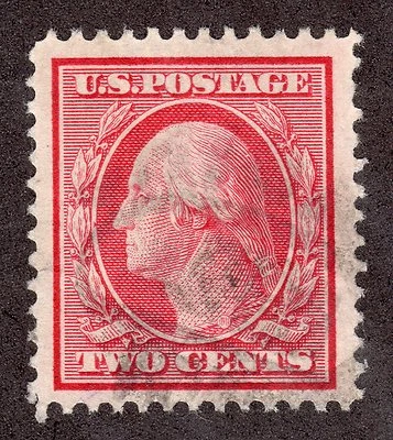 US # 332 (1912) 2c - Used Grade: VF/XF - GEORGE WASHINGTON - Image 1 of 2