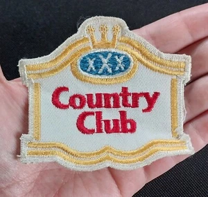 Vintage ~ COUNTRY CLUB ~ Birra al liquore di malto ~ Patch da cucire ricamata - Foto 1 di 6