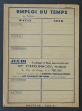 Protège cahier CHOSSON Pharmacie THIERS Gymnastique Wachbuch copybook