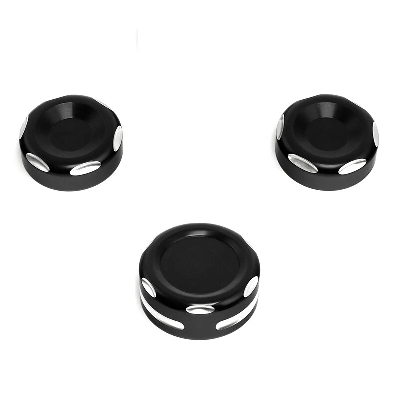 Black Fork Stem Upper Nut Bolt Covers Fit For Harley Dyna Fat Bob FXDF 2006-2017 - Image 1 of 4