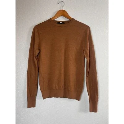 Suéter Pullover Uniqlo Para Hombre Talla S Marrón Cuello Redondo Manga Larga Foto 1 de 4